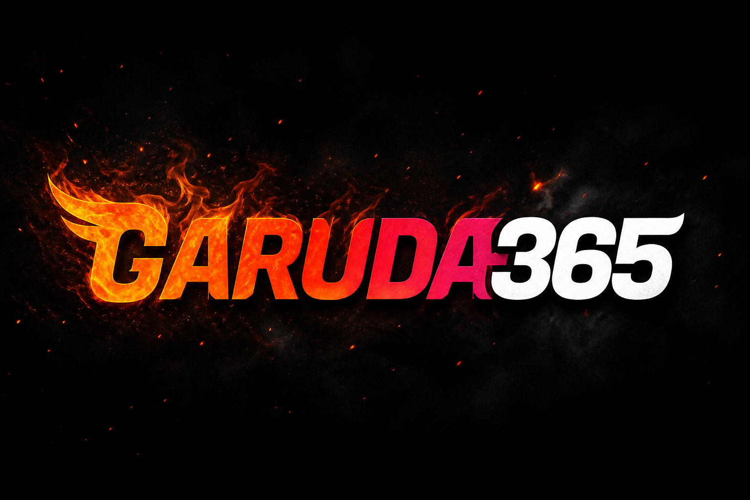 GARUDA365: teks GARUDA api oranye dan 365 putih.