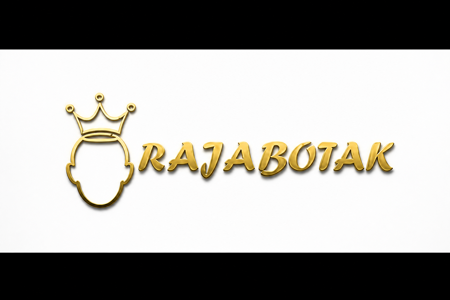 RAJABOTAK: kepala botak bermahkota dan teks RAJABOTAK.